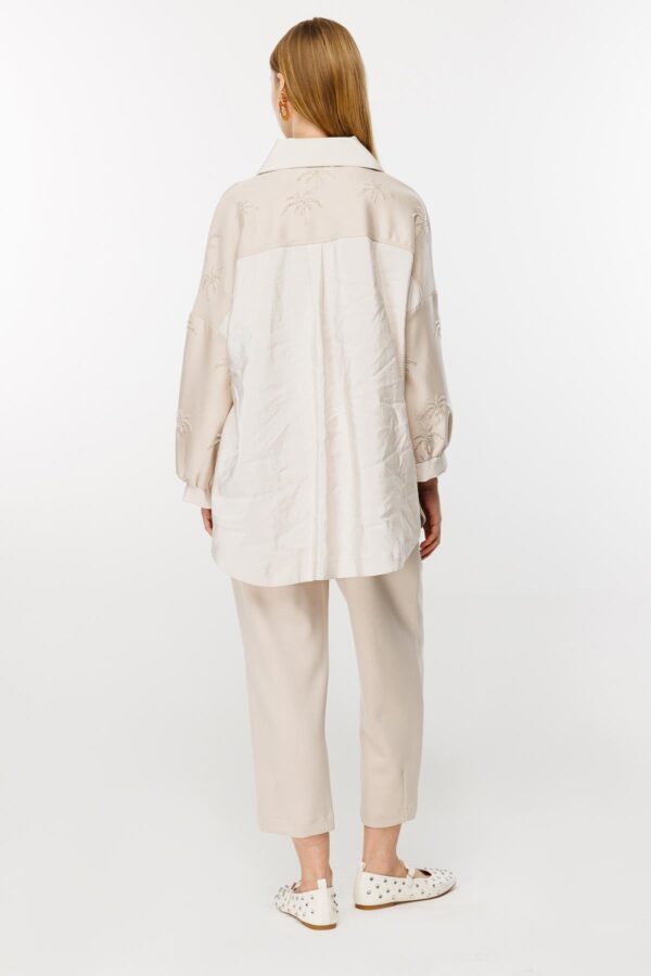 Ghisa Yaka Detaylı Tunik Pantolon Takımı TAŞ PALMİYE - Image 6