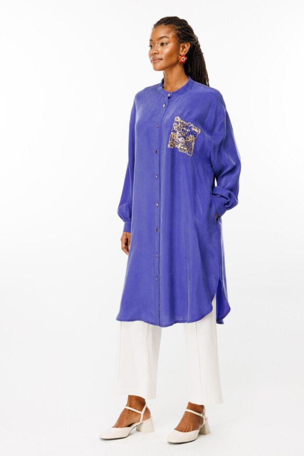 Ghısa uzun morcivert tunik - Image 4