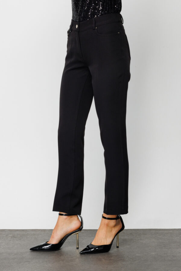 EKOL dar paça cepli siyah pantalon - Image 3