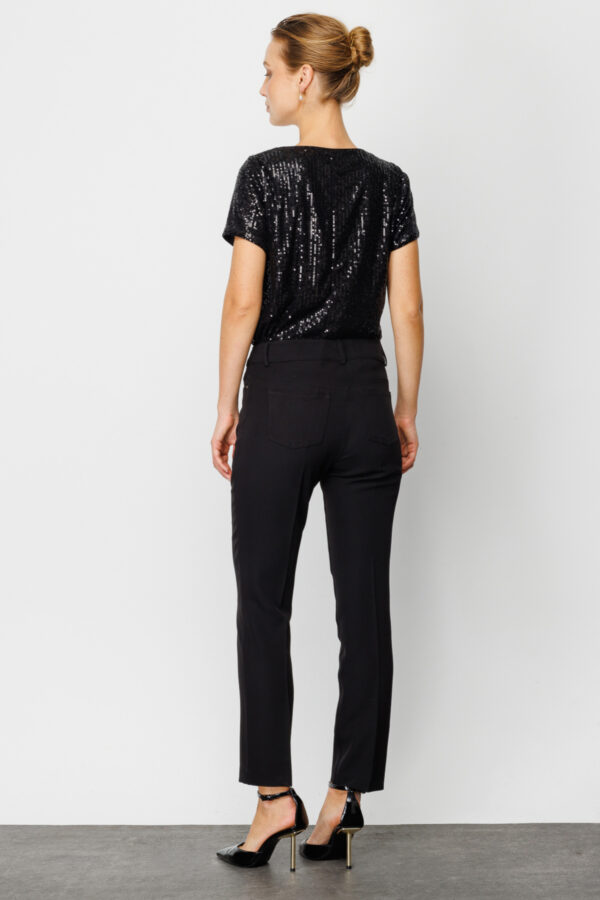 EKOL dar paça cepli siyah pantalon - Image 4