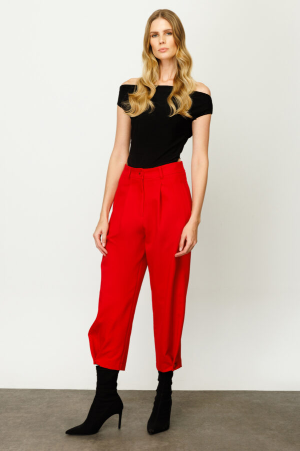 ON bol paça yüksek bel pantalon - Image 3