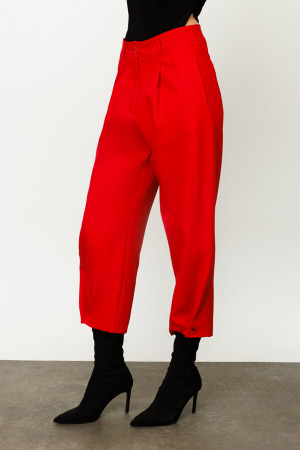 ON bol paça yüksek bel pantalon - Image 4