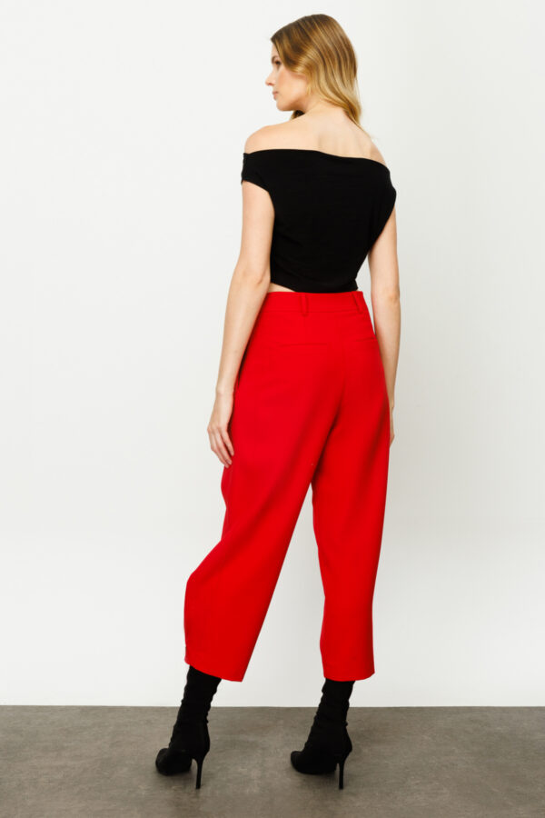 ON bol paça yüksek bel pantalon - Image 5