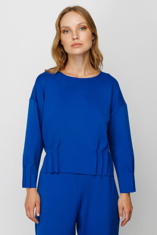 EKOL ON PİLİSE DETAYLI SWEAT SAKS