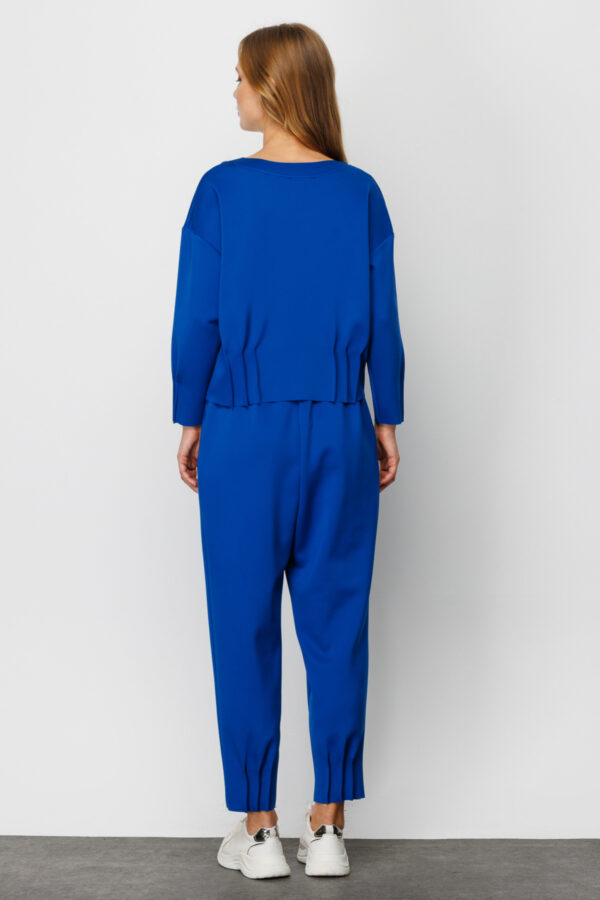 EKOL ON PİLİSE DETAYLI SWEAT SAKS - Image 4