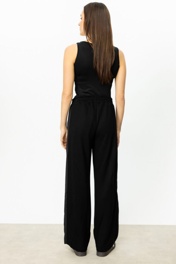EKOL ON BELİ LASTİKLİ FERMUAR CEPLİ PANTALON SİYAH - Image 6