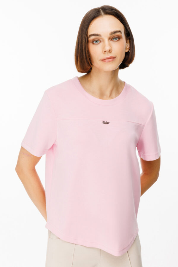 EKOL ON ÖNÜ METAL AKSESUARLI BLUZ PEMBE - Image 3