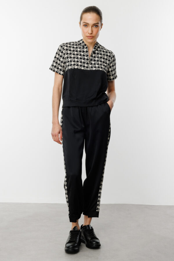 EKOL ON PAÇASI LASTİKLİ PANTALON SİYAH - Image 3