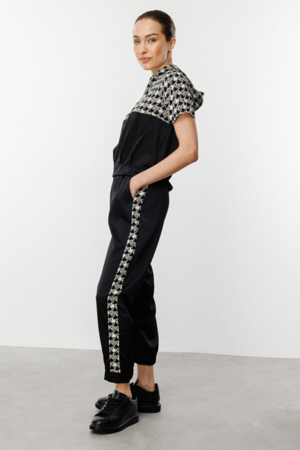 EKOL ON PAÇASI LASTİKLİ PANTALON SİYAH - Image 4