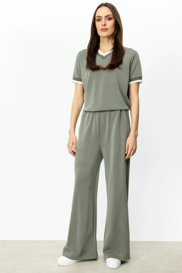 EKOL ON BELİ LASTİKLİ BOL PAÇA PANTALON - Image 2