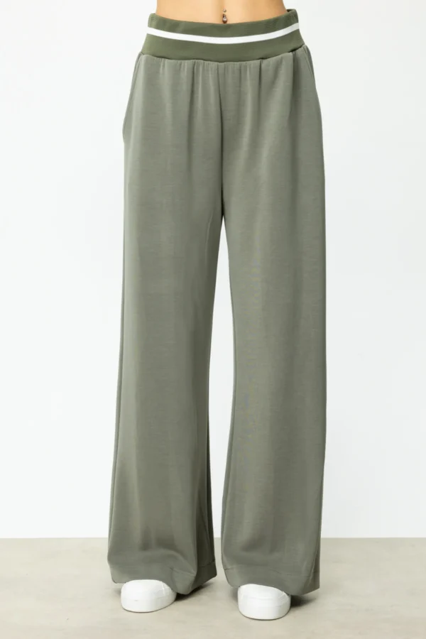 EKOL ON BELİ LASTİKLİ BOL PAÇA PANTALON