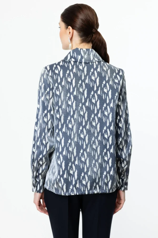 EKOL ON DESENLİ FERMUARLI HIRKA SİYAH - Image 6