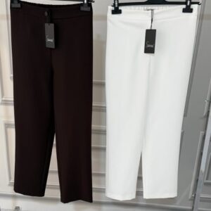 SENTEZ ARKASI LASTİKLİ TEK DÜĞME PANTOLON EKRU